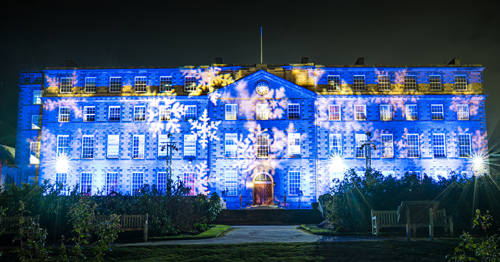 View of Ushaw Historic House at Christmas by Catlin Ward